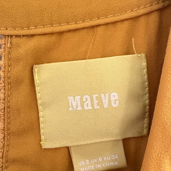 Maeve Mustard Embroidered Blouse - Picture 2 of 5